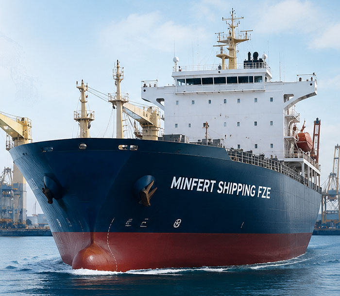 Ship operating company in UAE transporting cargo